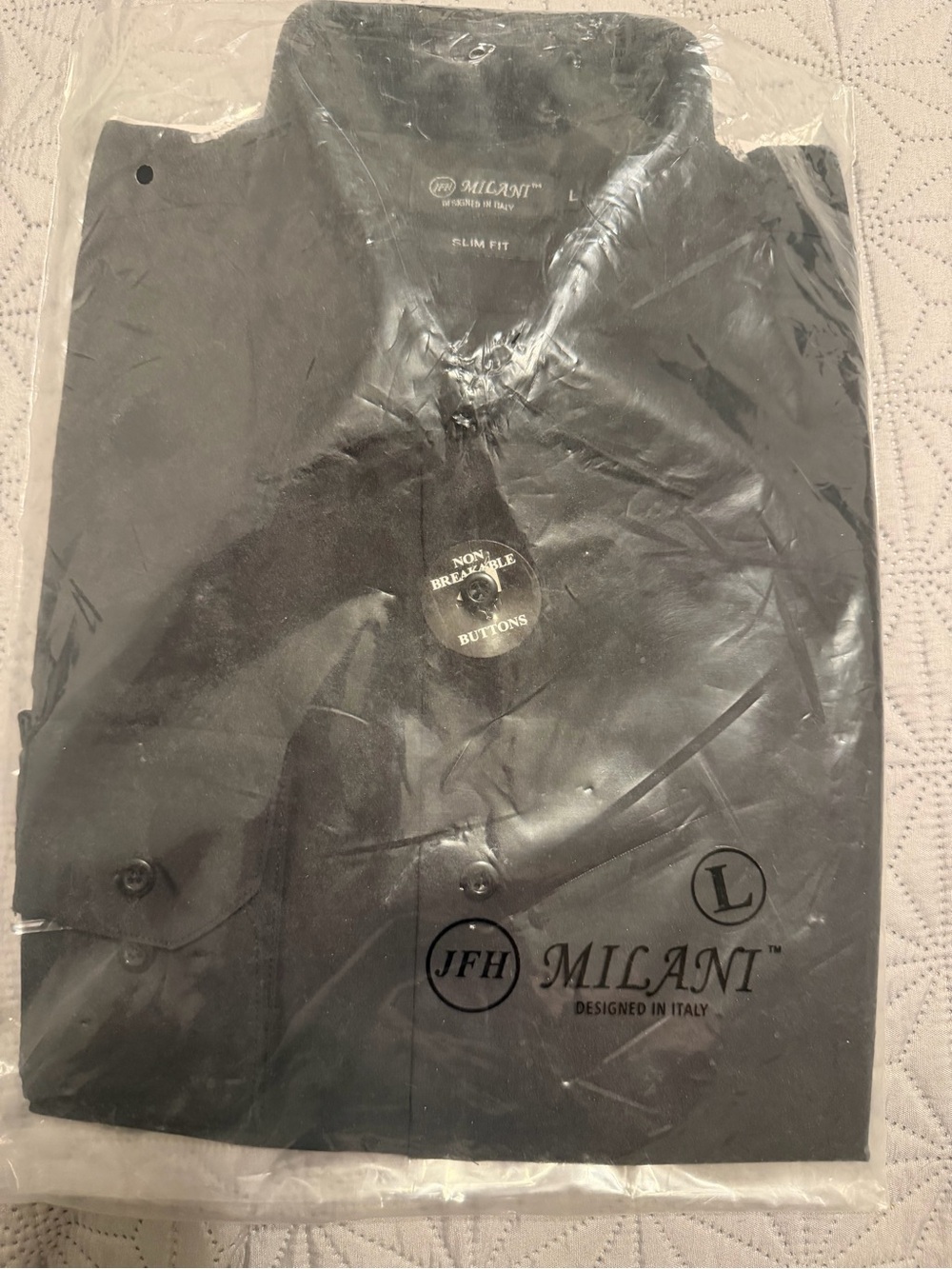 Milani Men's Slim Fit Black Shirt Jacket